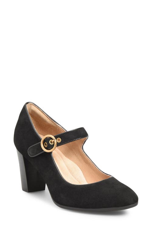 Söfft Petra Mary Jane Pump In Black Suede