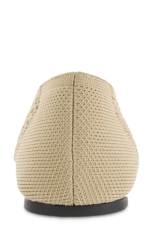 Mia Lovi Knit Pointed Toe Flat In Sand Fly K