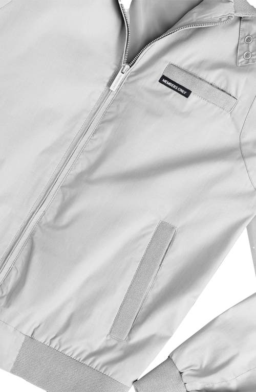 Members Only Classic Iconic Racer Jacket In Light Grey