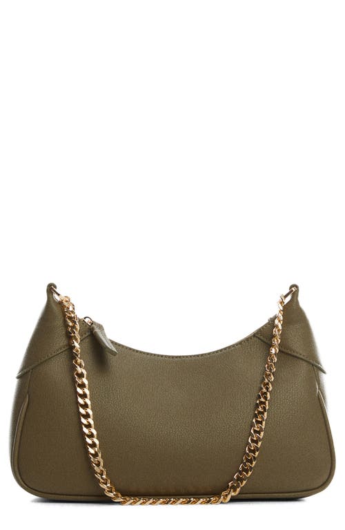 MANGO Faux Leather Hobo Bag in Khaki at Nordstrom