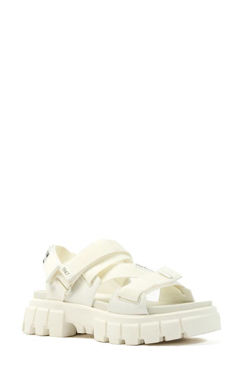 Revolt Mono Platform Sandal in Star White