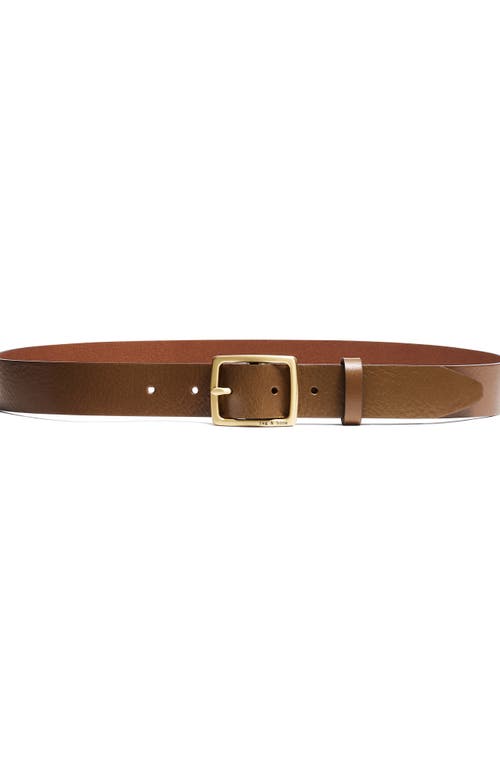 Boyfriend Leather Belt in Chestnut
