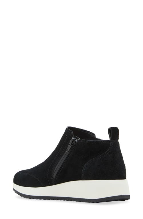 Shop Blondo Ellorie Waterproof Wedge Sneaker In Black Suede