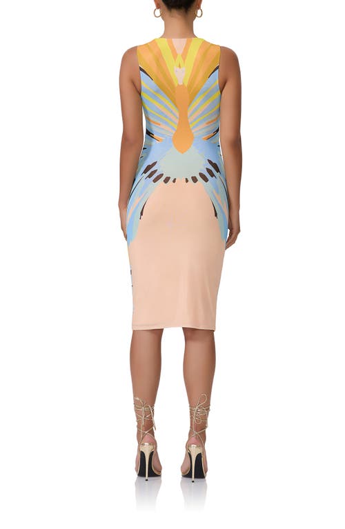 Shop Afrm Rheana Cutout Detail Sheath Dress In Bird Of Paradise