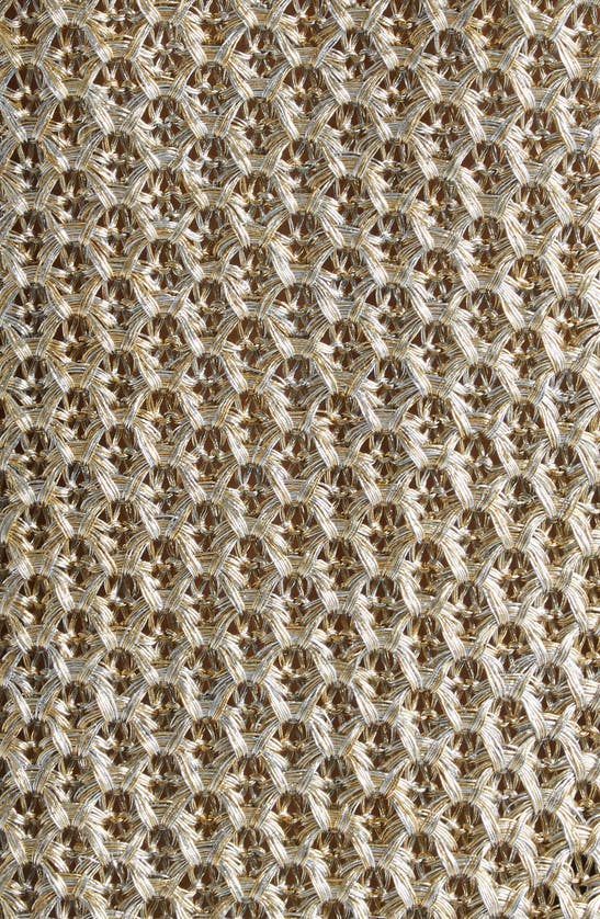 Shop Stella Mccartney Lace-up Metallic Tunic Sweater In 8945 - Silver/ Gold