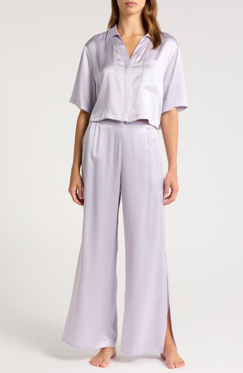 Lunya High Waist Washable Silk Pajamas In Crescent Lavender