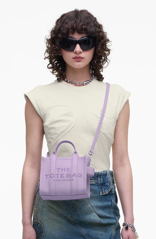 Shop Marc Jacobs The Leather Crossbody Tote Bag In Wisteria