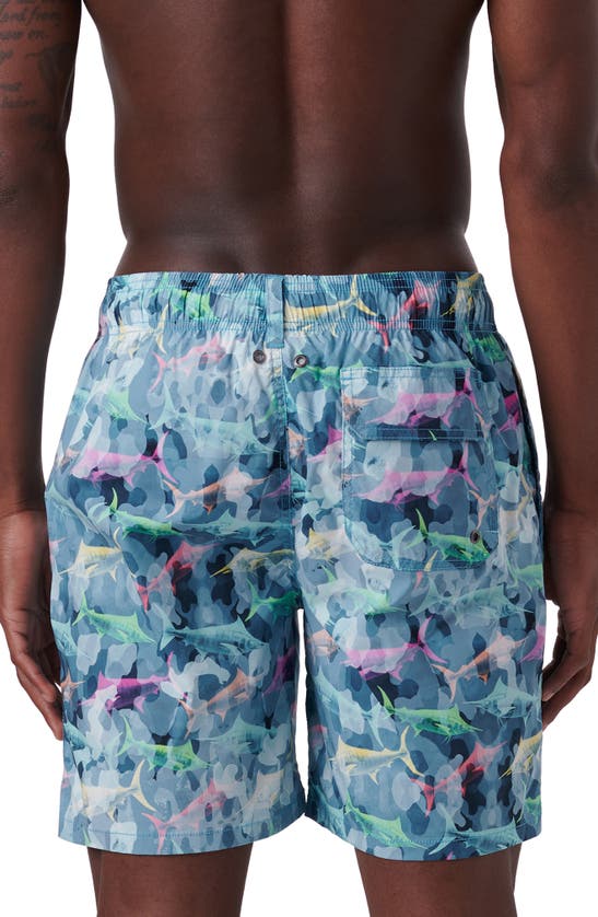 Bugatchi Cosmo Swim Trunks In Aqua