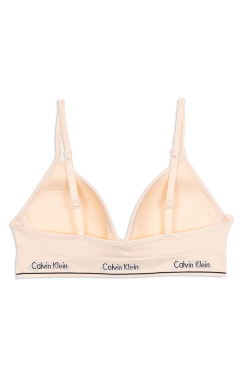 Shop Calvin Klein Kids' Hybrid Sports Bra In Sand