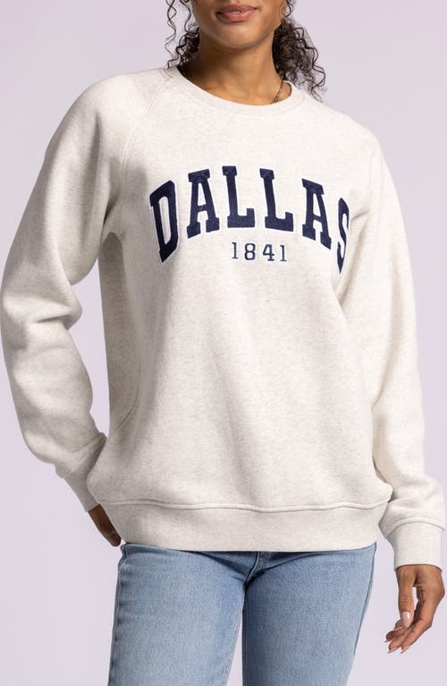 Shop Thread & Supply Dallas Appliqué Sweatshirt In Light Grey Heather