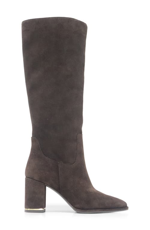 Shop Kenneth Cole Yvonne Knee High Boot In Chocolate Suede