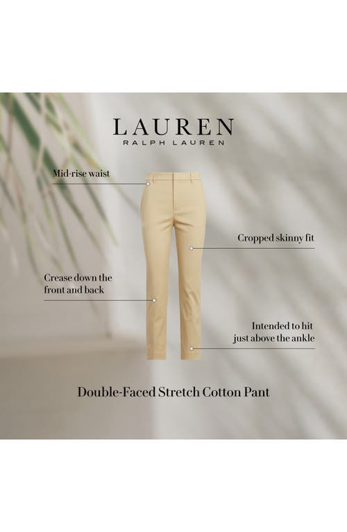 Ralph Lauren Lauren Double Faced Stretch Cotton Pants In Birch Tan