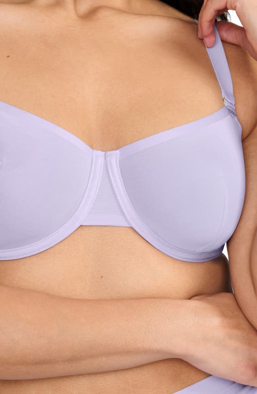 Shop Cuup The Balconette Mesh Underwire Bra In Lilac