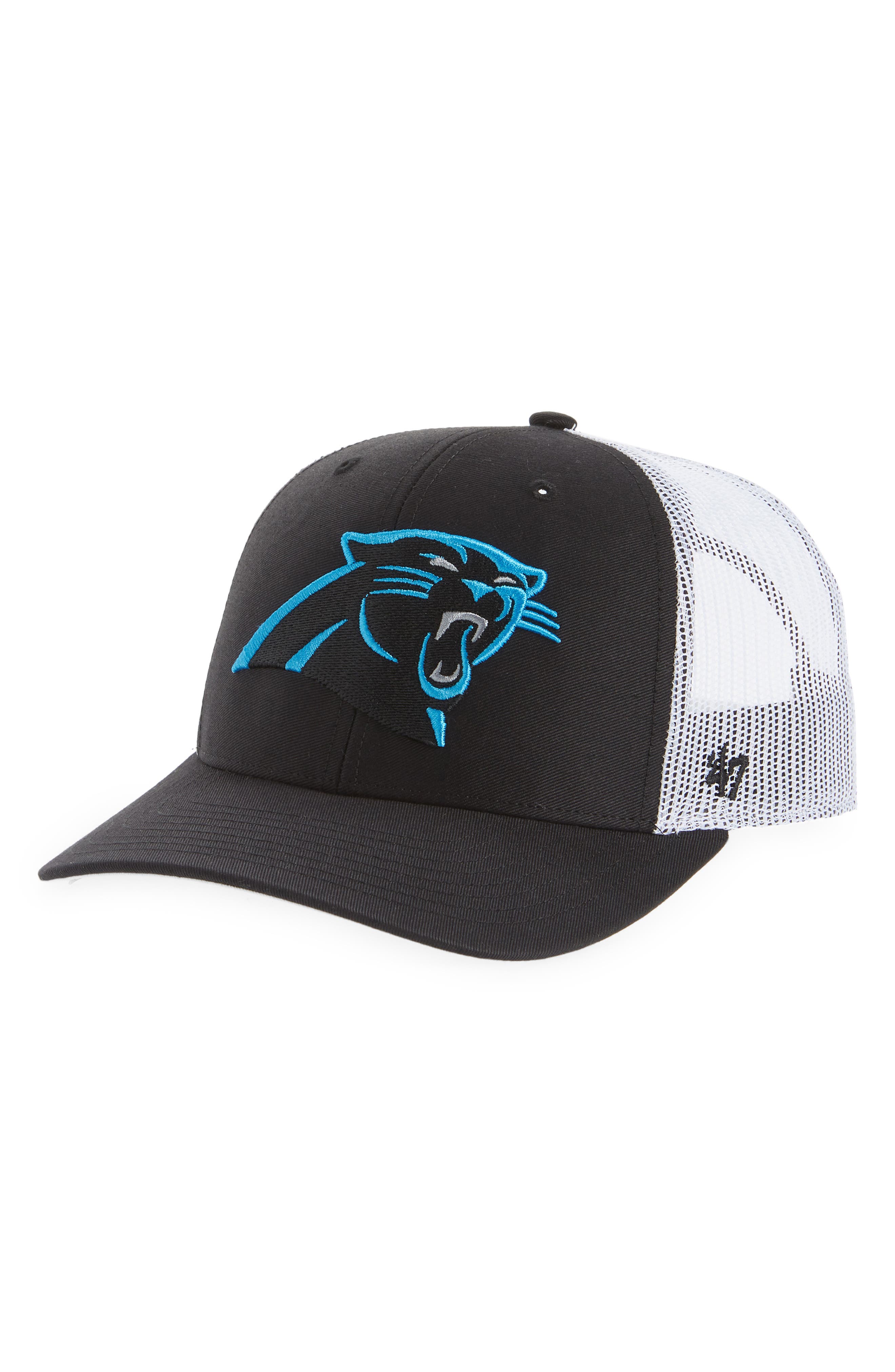 black on black carolina panthers hat