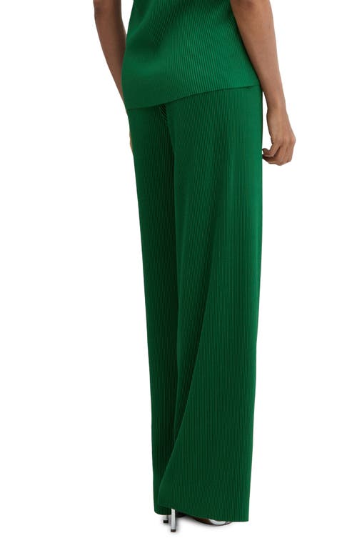 Mango Women's Pleated Palazzo Pants In Green
