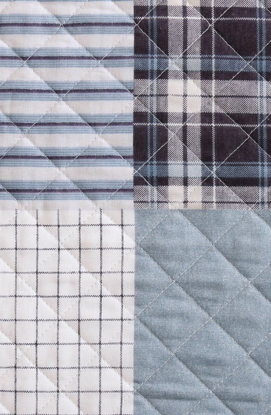 Shop Eddie Bauer Camano Island Plaid Cotton Quilt 3-piece Set In Purple/blue
