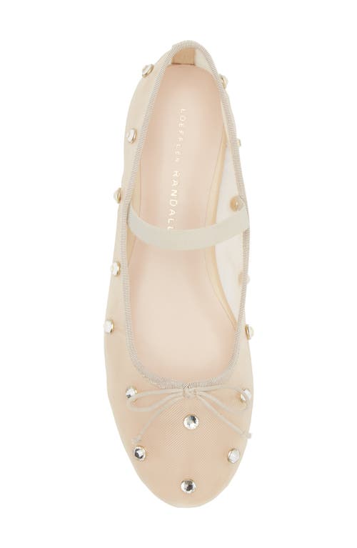 Shop Loeffler Randall Leonie Crystal Embellished Ballet Flat In Cream/crystal