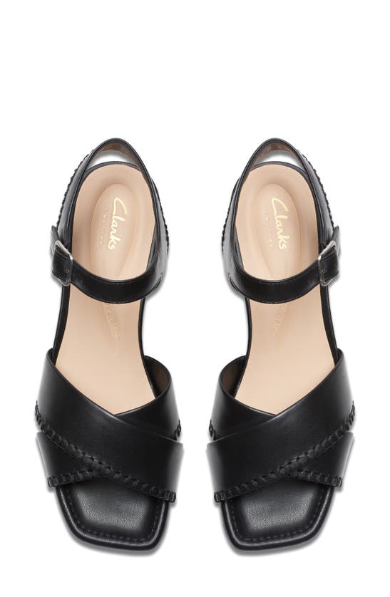 Shop Clarks (r) Serina 35 Ankle Strap Sandal In Black Leather