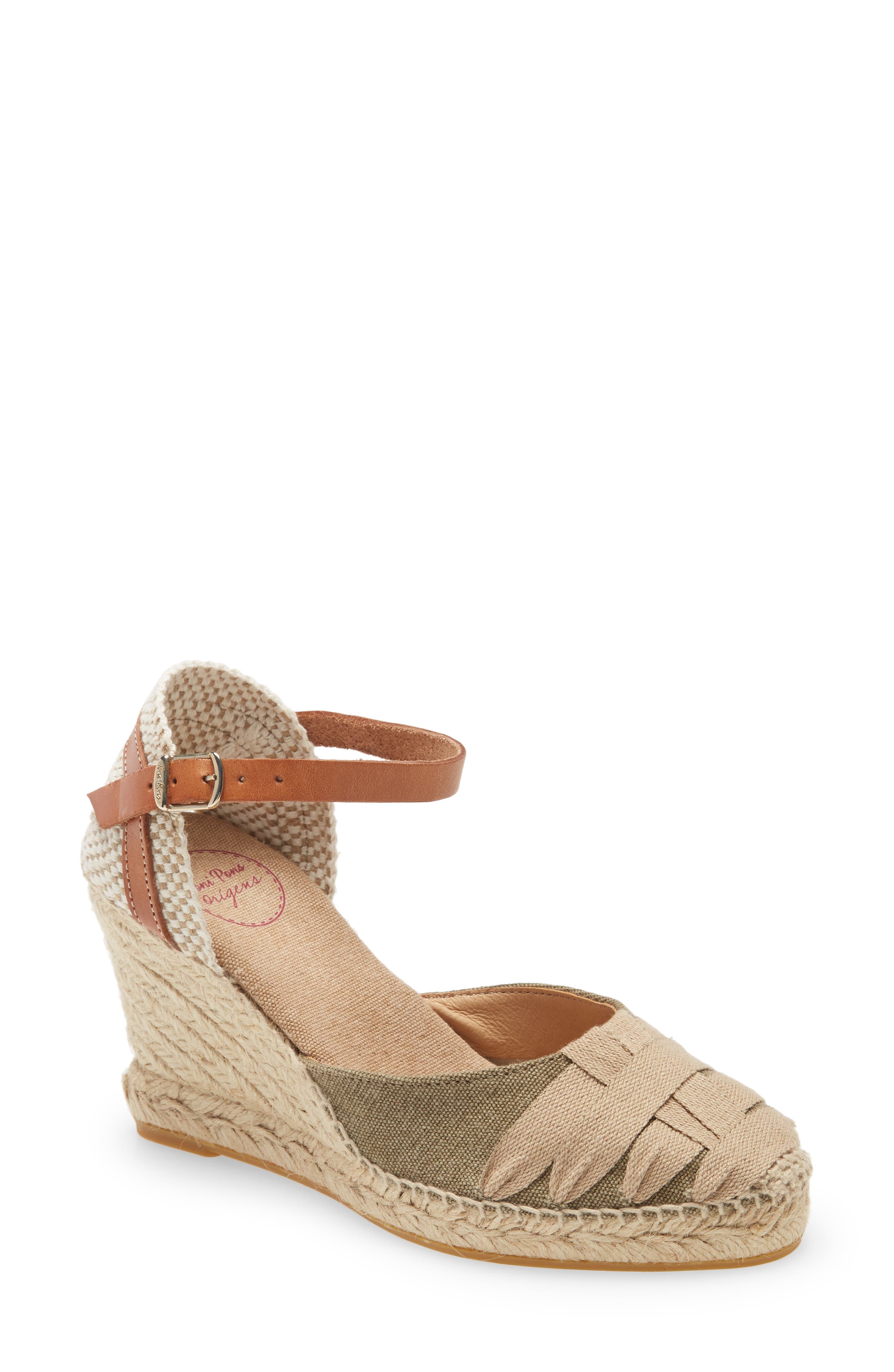 open toe wedge espadrilles