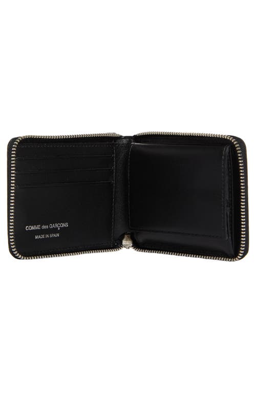 Comme Des Garçons Black Silver Eyelet Wallet In Black