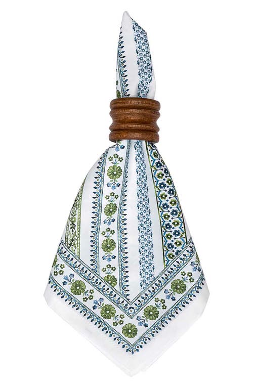 Juliska Seville Stripe Napkin, Set Of 4 In Green