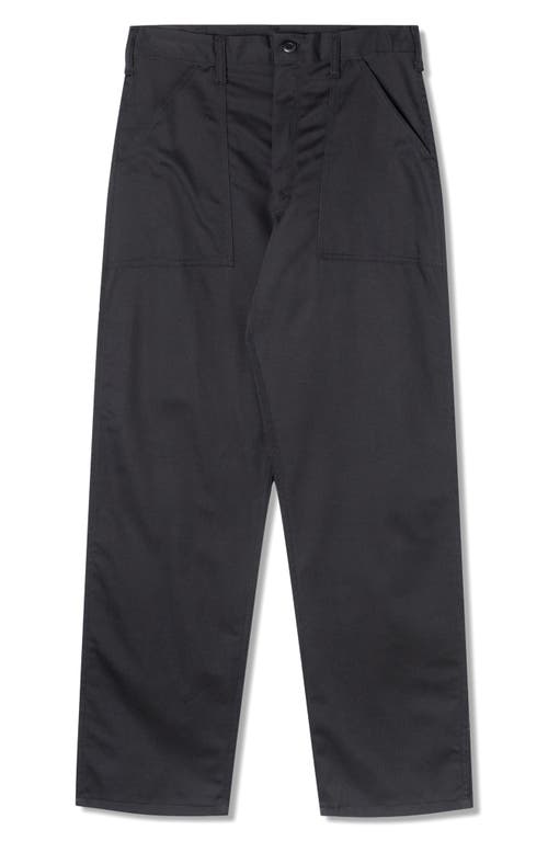 Shop Stan Ray Loose Straight Leg Fatigue Pants In Black Twill