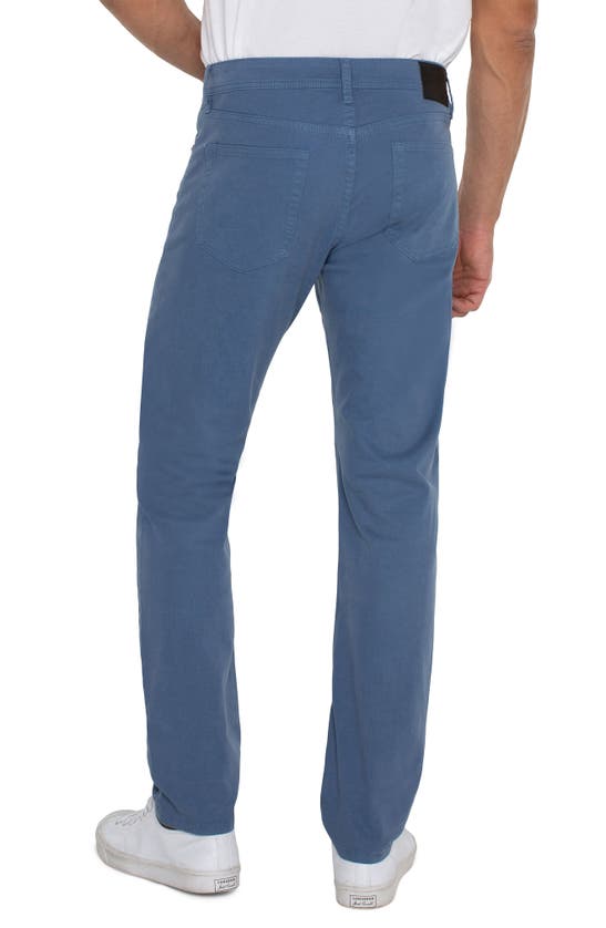 Shop Liverpool Los Angeles Liverpool Kingston Modern Straight Leg Twill Pants In Coronet Blue