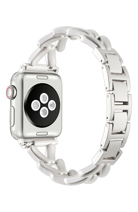The Posh Tech Caroline Apple Watch® Watchband In Starburst Silver