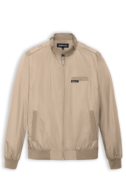 Members Only Classic Iconic Racer Jacket In Khaki