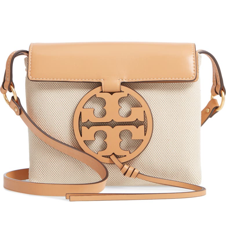 Tory Burch Miller Canvas & Leather Crossbody Bag | Nordstrom