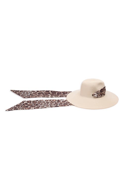 Cassidy Packable Straw Fedora in Ivory