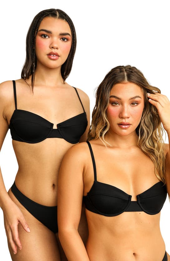 Shop Dippin Daisys Gigi Underwire Bikini Top In Black