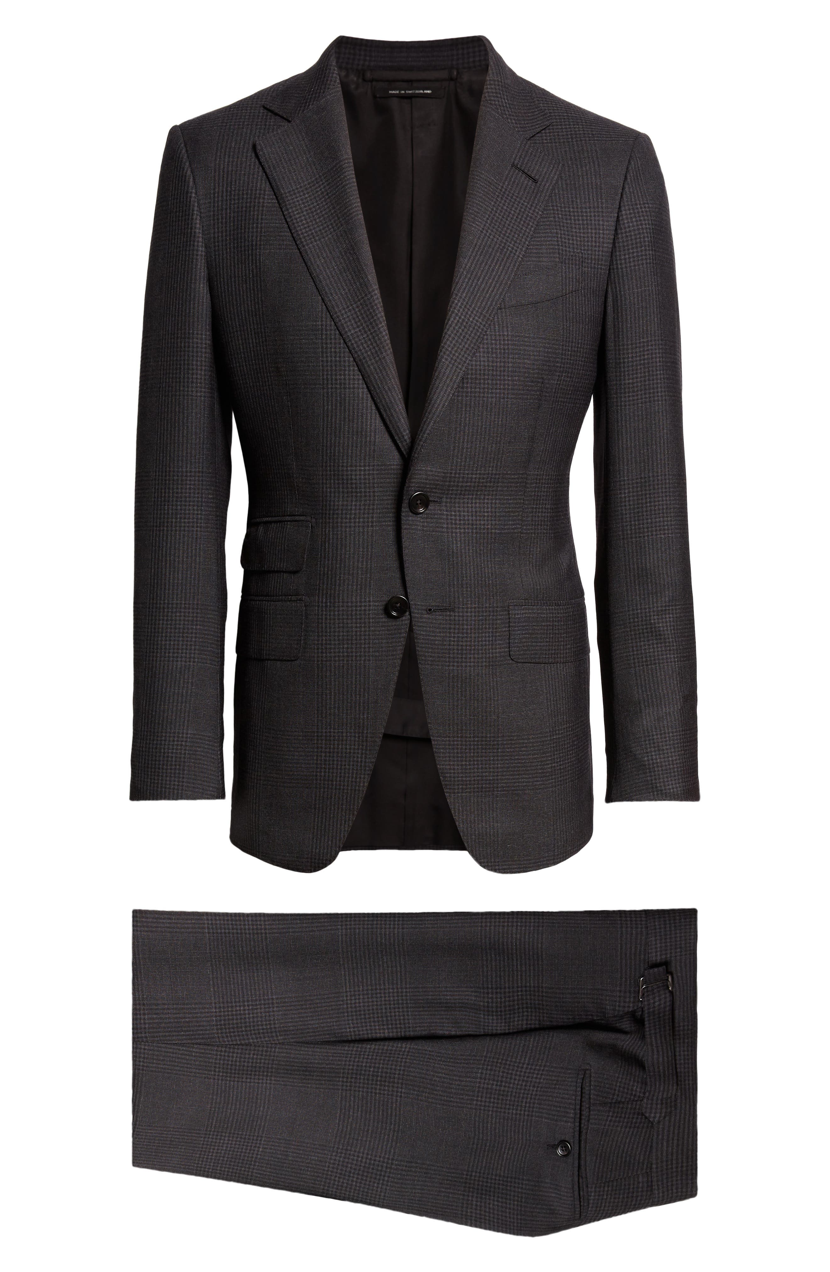 TOM FORD checked wool suit - Grey