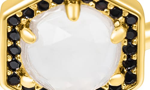 Adornia Fine Moonstone Hexagon Ring In White