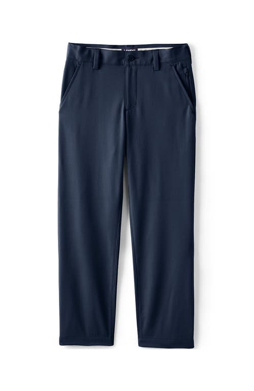 Shop Lands' End Boys Iron Knee Active Chino Pants In Classic Navy