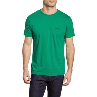 Boss Curved Logo T-Shirt, Green