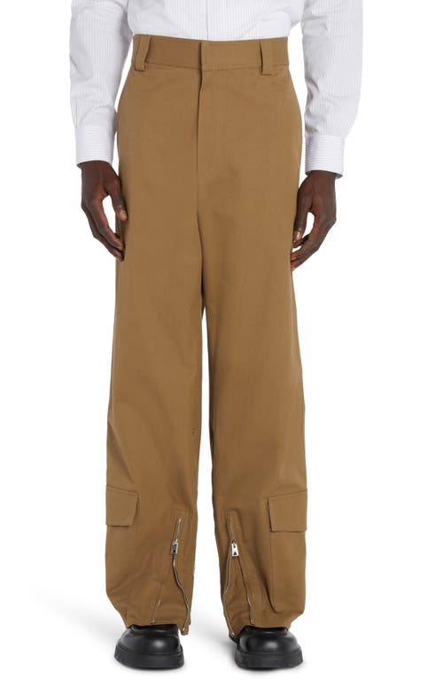 Bottega Veneta Cotton Gabardine Cargo Pants Dark Sand at Nordstrom, Us