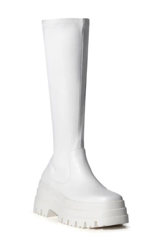 Shop Azalea Wang Aretha Tall Sock Boot In White