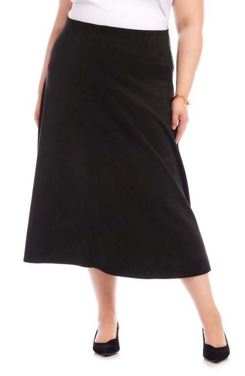 KAREN KANE KAREN KANE FAUX SUEDE MIDI SKIRT 