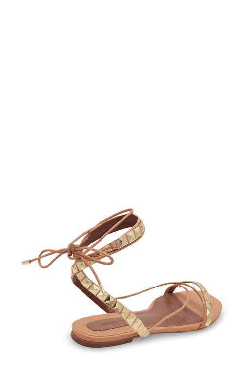 Shop Bcbgmaxazria Tabbi Ankle Wrap Sandal In Palomino/platino
