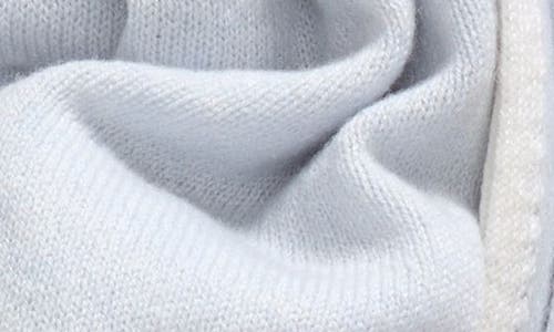 Johnstons Of Elgin Gauzy Cashmere Fringe Scarf In Ice Blue/luna