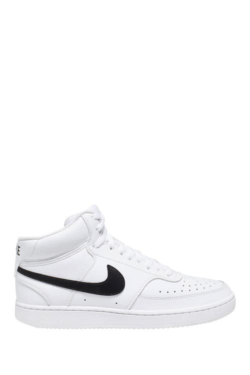 UPC 193154116960 product image for Nike Court Vision Mid Sneaker in White/Black at Nordstrom, Size 9.5 | upcitemdb.com