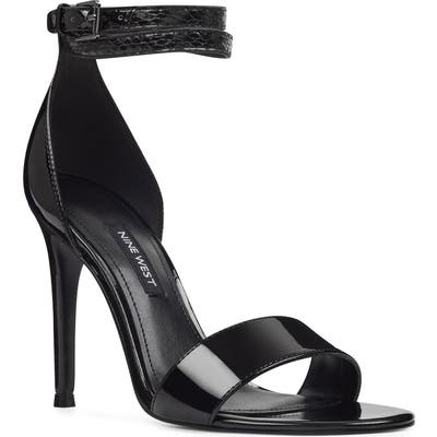 Nine West Nika Ankle Strap Sandal- Black