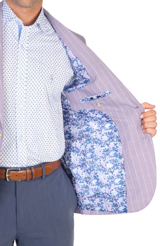 Tailorbyrd Mini Windowpane Sport Coat In Lilac