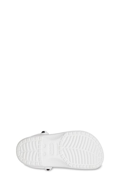 Shop Crocs Kids' Classic Soccer Ball Clog In White/black