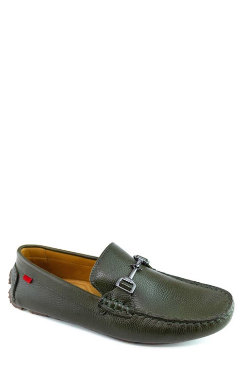 Marc Joseph New York Henry Street Bit Driving Loafer in Olive Grainy 