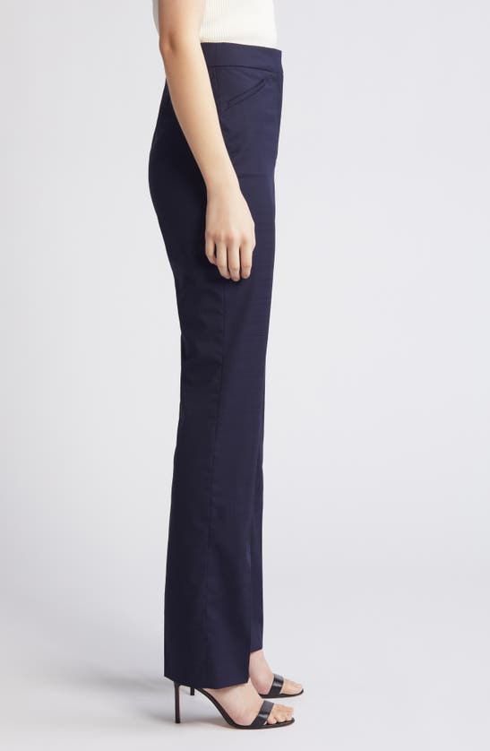 Shop Hugo Boss Teana Straight Leg Wool Pants In Sky Captain