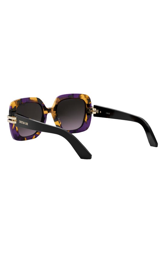 Shop Dior C S2i 52mm Gradient Square Sunglasses In Havana/ Black / Gradient Brown