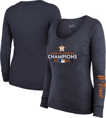 Men's Navy Houston Astros 2022 World Series Champions V Tie-Dye T-Shirt