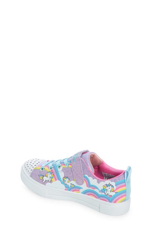 Shop Skechers Kids' Twinkle Sparks Light-up Sneaker In Lavender/multi